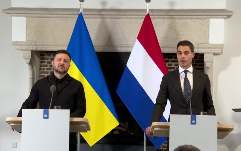 Спілкування Володимира Зеленського та Прем’єр-міністра Нідерландів Роба Єттена з медіа